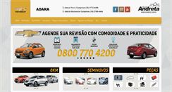 Desktop Screenshot of adarachevrolet.com.br